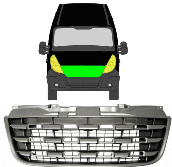 Kühlergrill Kühlergitter für Renault Master 2010 – 2014