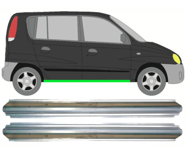 Schweller Blech Satz für Hyundai Atos 1997 - 2002 rechts & links