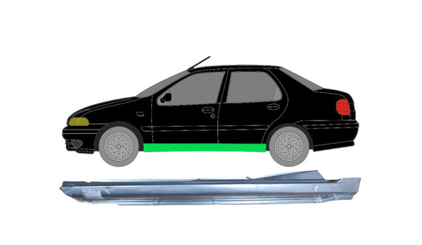 Voll Schweller Blech für Fiat Siena 1997 - 2001 links