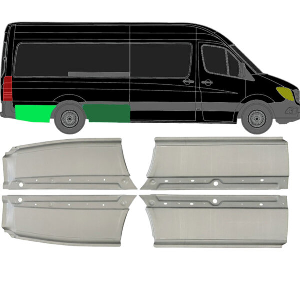 4x Kotflügel hinten Satz für Mercedes Sprinter Ab 2006 lang rechts & links